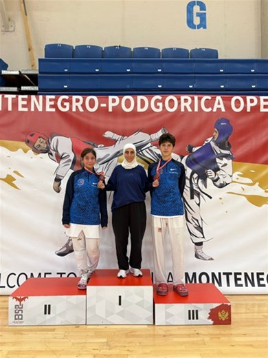 "MONTENEGRO-PODGORICA OPEN G1 TAEKWONDO ULUSLARARASI ŞAMPİYONASINDAN"  GÜMÜŞ VE BRONZ MADALYA İLE DÖNEREK HEM İLİMİZİ HEM ÜLKEMİZİ GURURLANDIRDILAR.