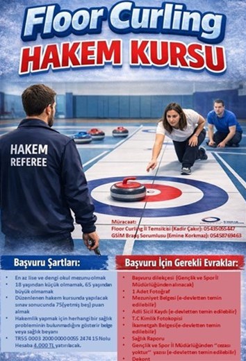 Floor Curling Hakem Kursu Açılıyor